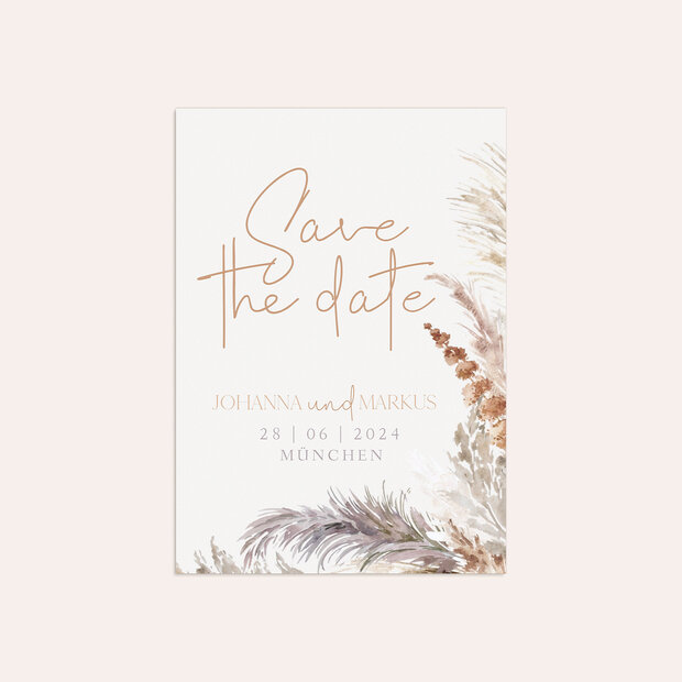 Save the Date - Federleichte Traumhochzeit
