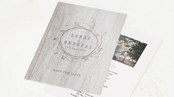Save the Date - Rustic wood