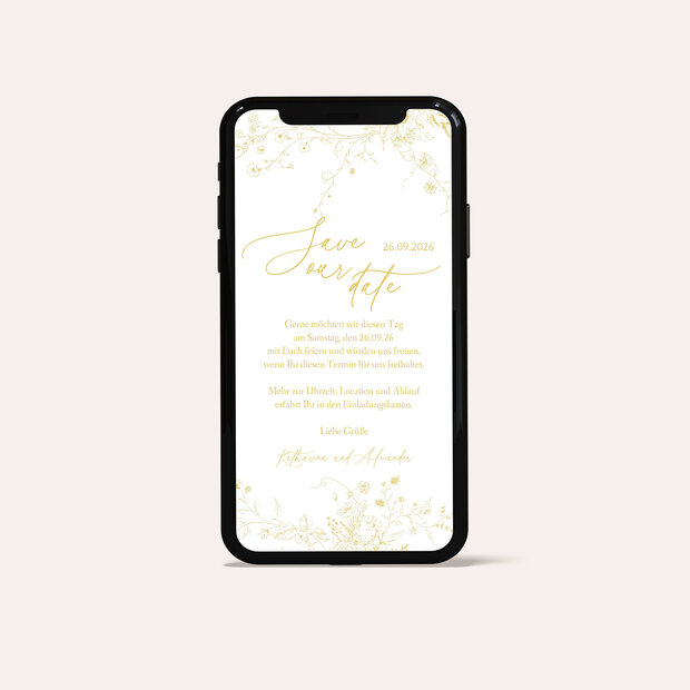 Save the Date - Zartgelbe Blüten