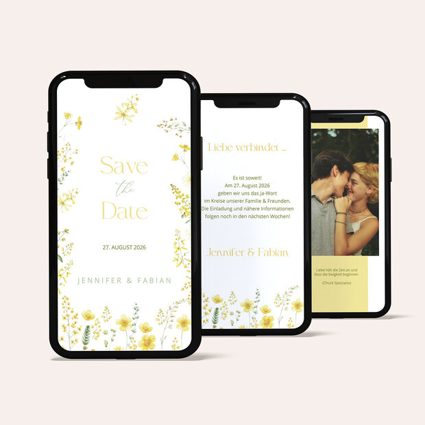 Save the Date - Gelbgoldene Idylle