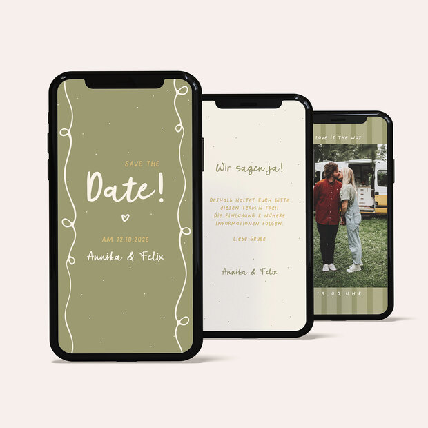 Save the Date - Herzensgrün
