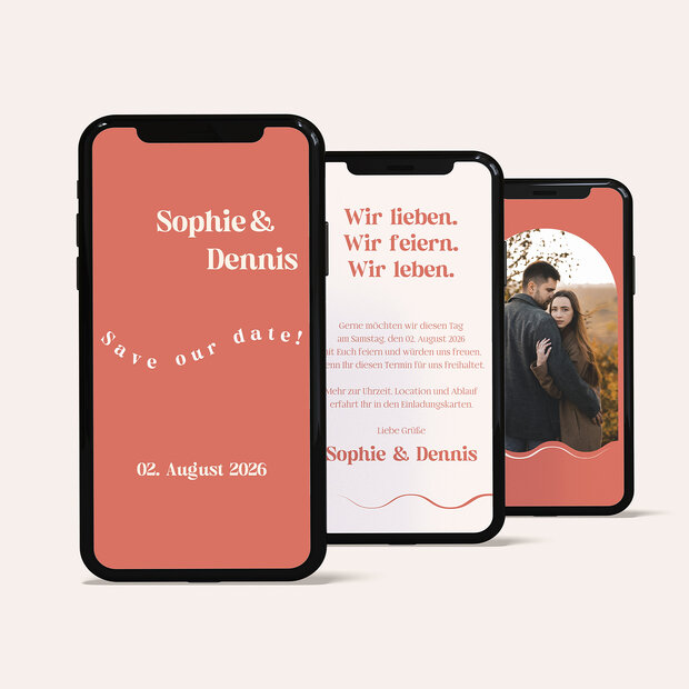 Save the Date - Sunset Shapes