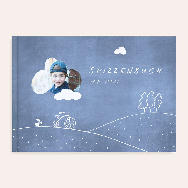 Skizzenbuch - Tafeloptik Blau