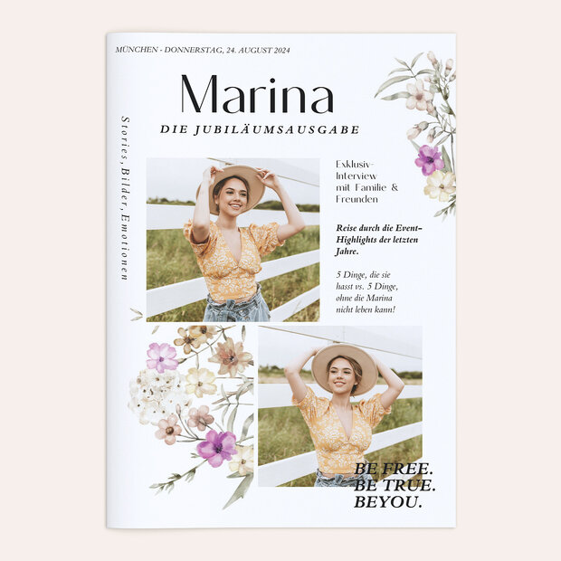 Geburtstagszeitung - Flowery