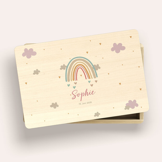 Erinnerungsbox Baby - Regenbogen-Zauber