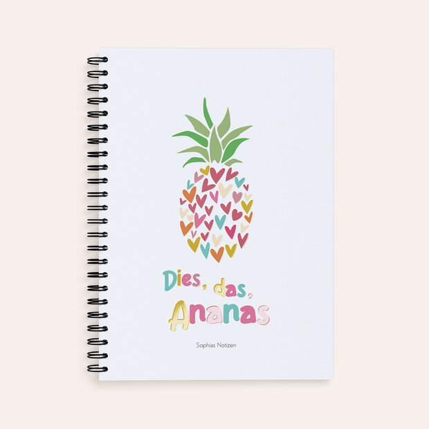 Notizbücher - Zuckersüße Ananas