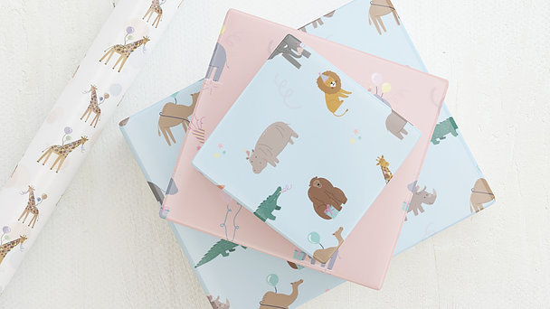 Geschenkpapier - Tierische Gratulanten
