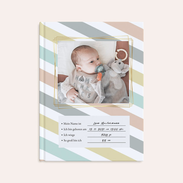 Baby-Tagebuch - Babytagebuch Streifen