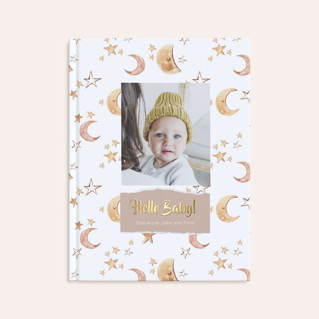 Baby-Tagebuch - Babytagebuch Moon&Stars
