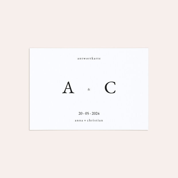 Antwortkarte - Unsere Initialen