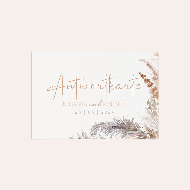 Antwortkarte - Federleichte Traumhochzeit