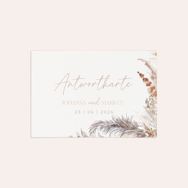 Antwortkarte - Federleichte Traumhochzeit