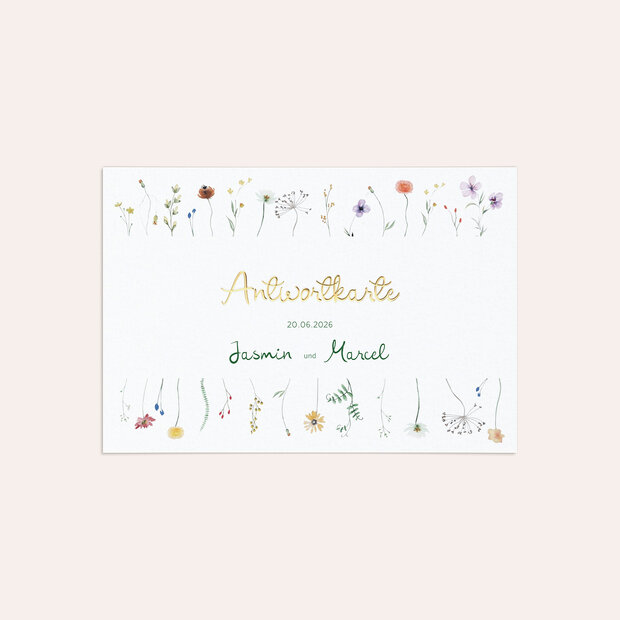 Antwortkarte - Blütenkuss