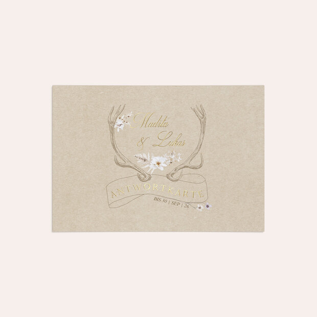 Antwortkarte - Liebesgeweih