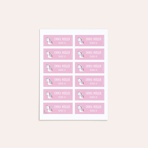 Namenssticker Kinder - Einhorn