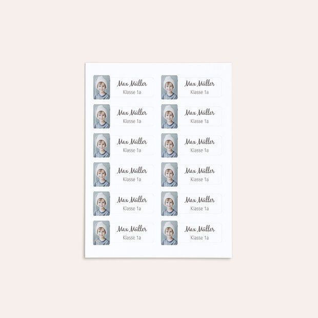 Namenssticker Kinder - Fototext Einschulung