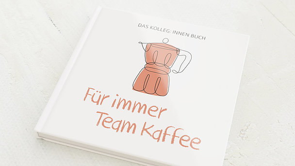 Abschiedsbuch Kollegen - Kaffeekanne