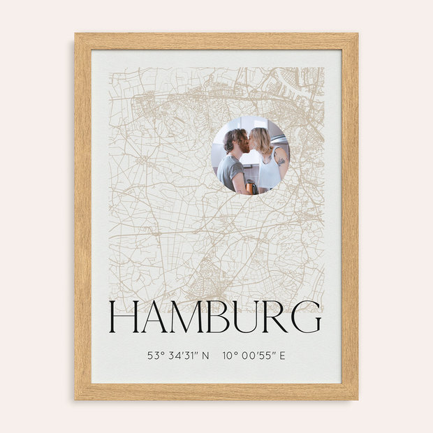 City Map Poster - Hamburg Koordinaten Poster