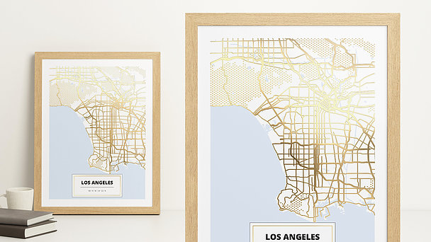 City Map Poster - Sehnsuchtsort Los Angeles