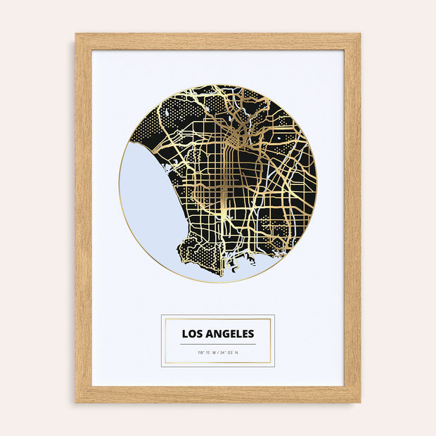 City Map Poster - Lieblingsstadt Los Angeles