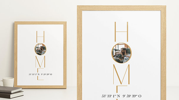 City Map Poster - Koordinaten Bild Paar