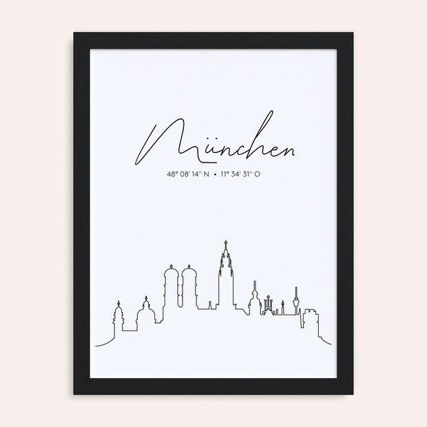 City Map Poster - Skyline München