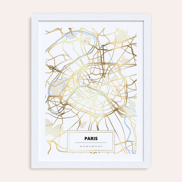 City Map Poster - Sehnsuchtsort Paris