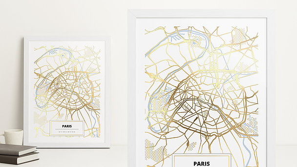 City Map Poster - Sehnsuchtsort Paris