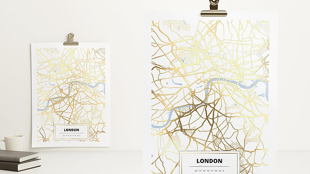 City Map Poster - Sehnsuchtsort London