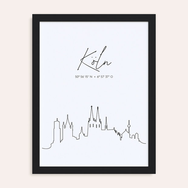 City Map Poster - Skyline Köln