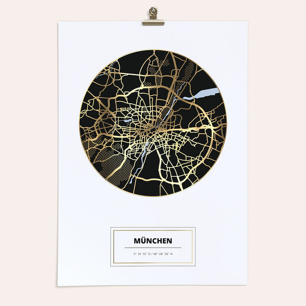 City Map Poster - Lieblingsstadt München
