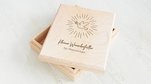 Geschenke zur Firmung - Holzbox für Geldgeschenke