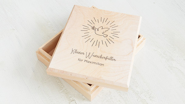 Geschenke zur Konfirmation - Holzbox für Geldgeschenke