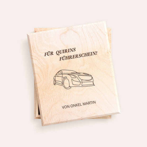 Geschenke zur Konfirmation - Box für Geldgeschenke Sportwagen