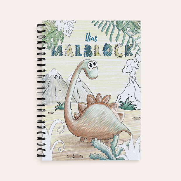 Malblock - Kleiner Dino