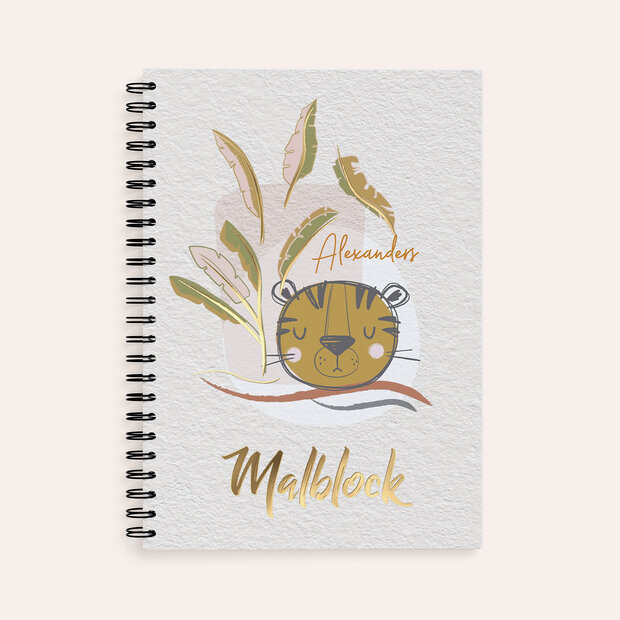 Malblock - Tigergesicht