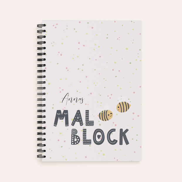 Malblock - Fröhliche Bienen
