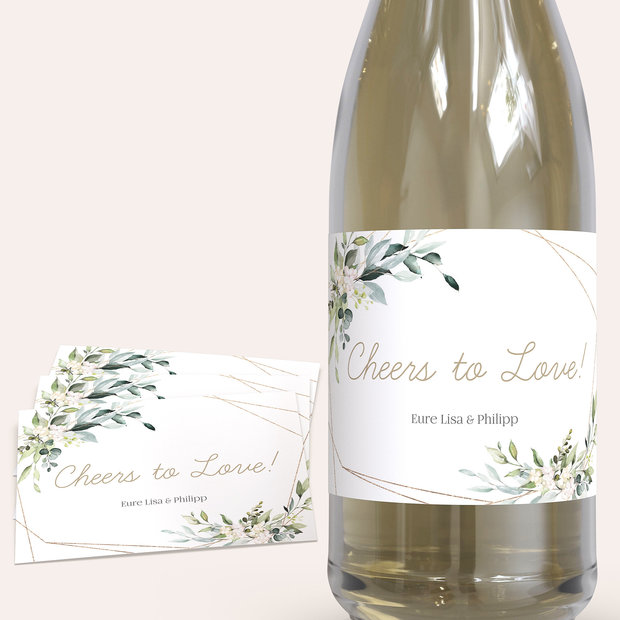 Geschenke zur Hochzeit - Sektetiketten 