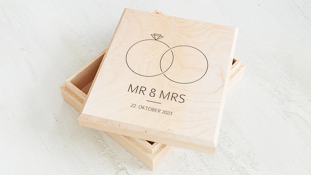 Geschenke zur Hochzeit - Holzbox für Geldgeschenke