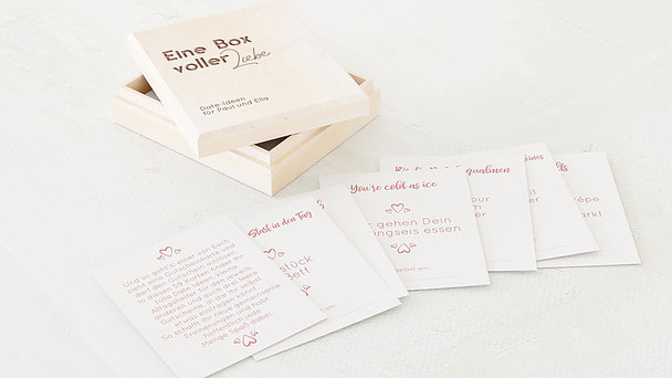 Geschenke zur Hochzeit - Gutschein-Box fürs Brautpaar