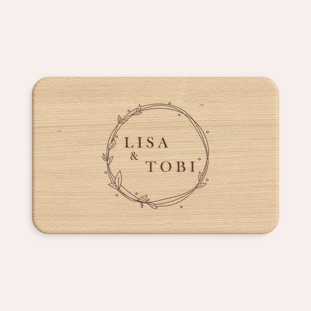 Geschenke zur Hochzeit - Frühstücksbrettchen 