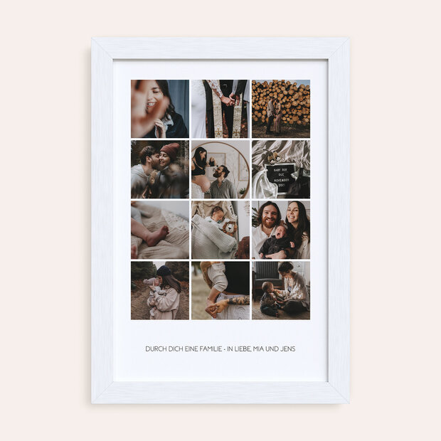 Geschenke zum Muttertag - Wandbild Familien-Collage