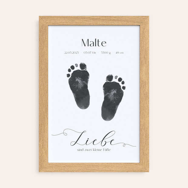 Geschenke zur Geburt - Fußabdruck-Poster 