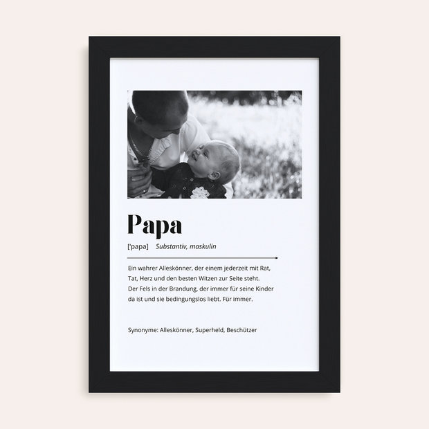 Geschenke zum Vatertag - Wandbild “Was Papa ausmacht”