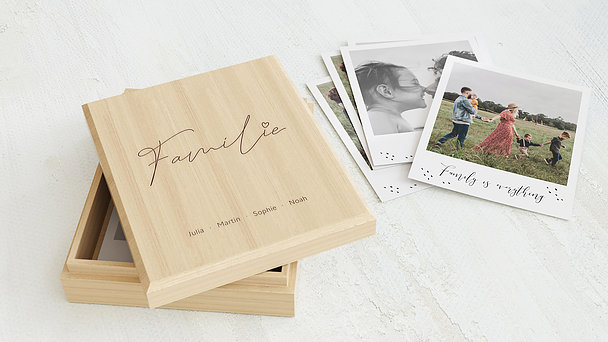 Geschenke zum Vatertag - Fotobox aus Holz