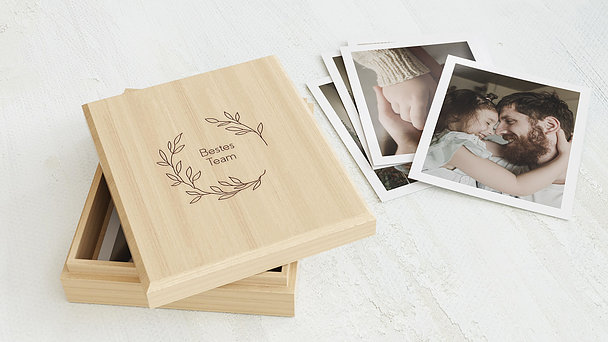 Geschenke zum Vatertag - Foto-Erinnerungen in der Holzbox