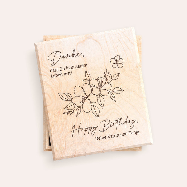 Geschenke zum Geburtstag - Holzbox für Geldgeschenke 