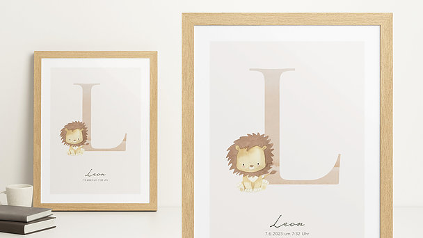 Geschenke für Babys - Initialen-Poster 