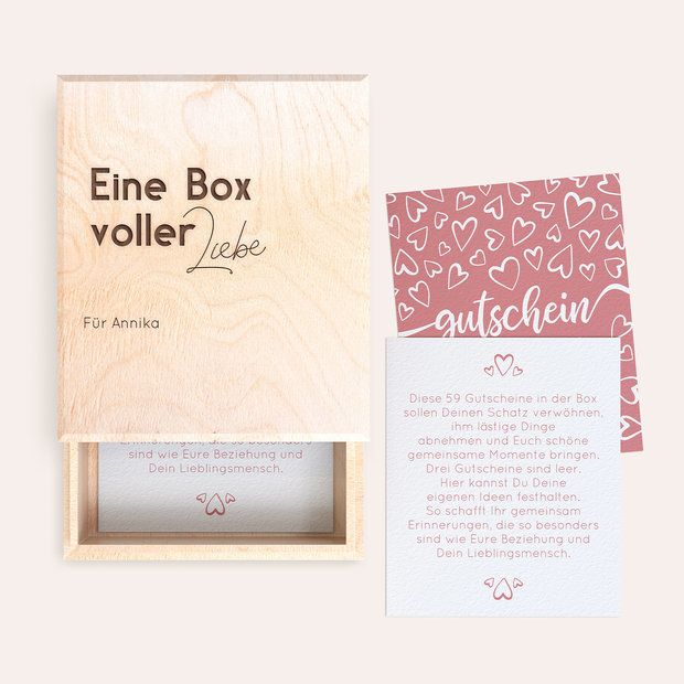 Geschenke zum Jahrestag - Gutschein-Box für Paare
