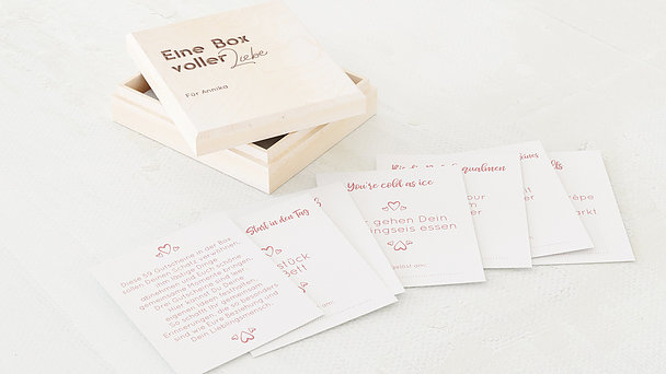 Geschenke zum Jahrestag - Gutschein-Box für Paare